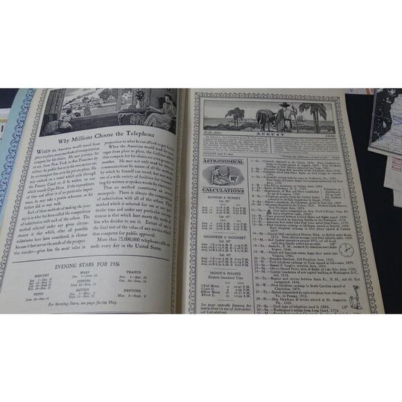 Vtg 1930's-40's Almanacs Watkins Clabber Girl Bell Systems Advertisements Ad Lot - Picture 8 of 11